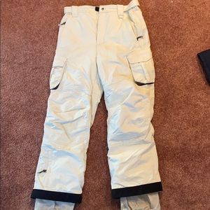 SOLD Obermeyer juniors ski pants OFF WHITE/beige